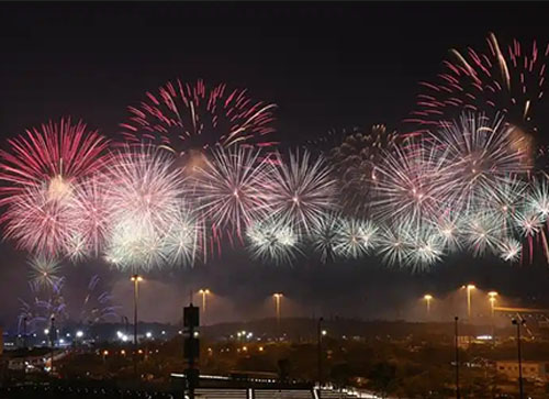 新泰市焰火晚会